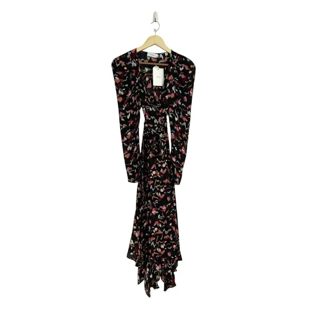 A.L.C. Tianna‎ Floral Wrap Midi Dress Size 4